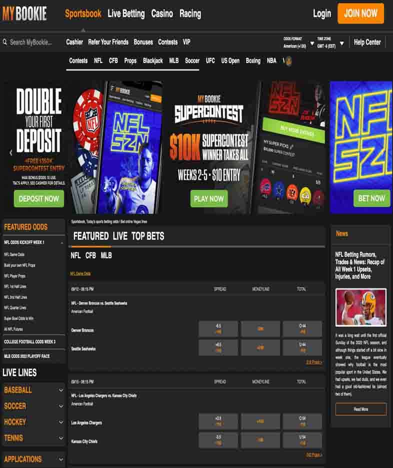 MyBookie Sportsbooks screenshot