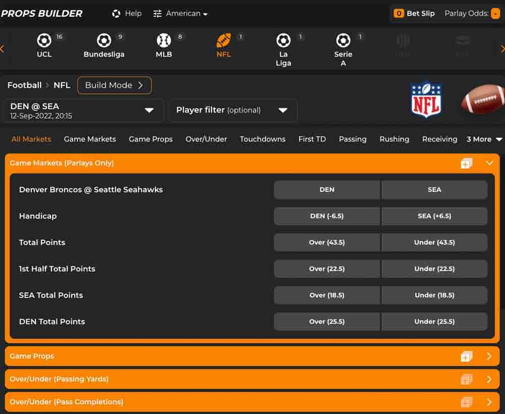 MyBookie Prop Builder